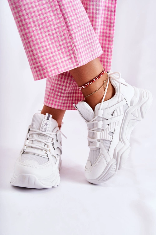 Damskie Sportowe Buty Sneakersy Białe Daren