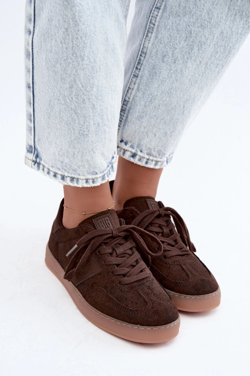 Sneakersy Damskie Big Star UU274397 Czekoladowe