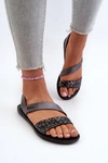 Sandały Damskie 82429 Ipanema Vibe Sandal Fem Czarno-Srebrne