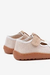 Kapcie Dziecięce Na Rzep Błyszczące Barefoot Froddo Cannvas G1700439-3 Złote