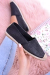 Brokatowe Espadryle Lu Boo Czarne