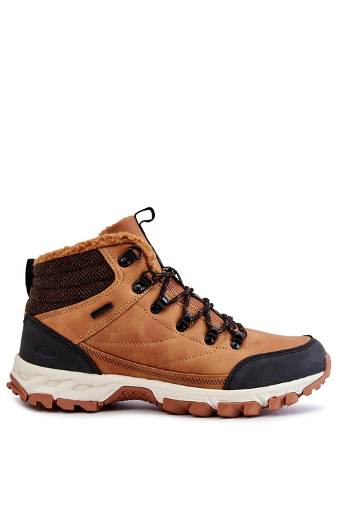 Męskie Ocieplane Botki Buty Trekkingowe Cross Jeans KK1R4021C Camel