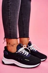 Sportowe Damskie Buty Sneakersy Czarne Pamela