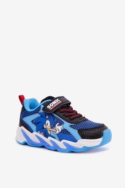 Sneakersy Dla Chłopca Sonic Ze Świecącą Podeszwą 8702946 Granatowe