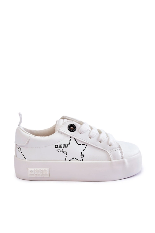 Dziecięce Buty Sportowe Sznurowane Big Star KK374222 Białe