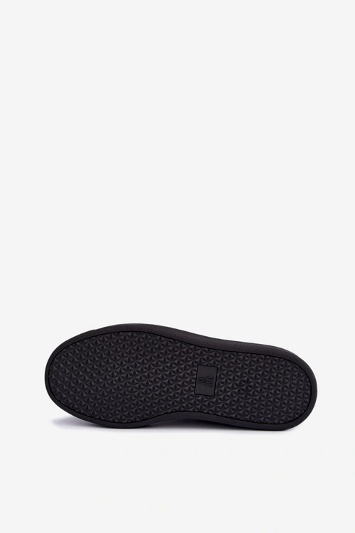 Skórzane Sneakersy Na Platformie Męskie Big Star UU174291 Czarne