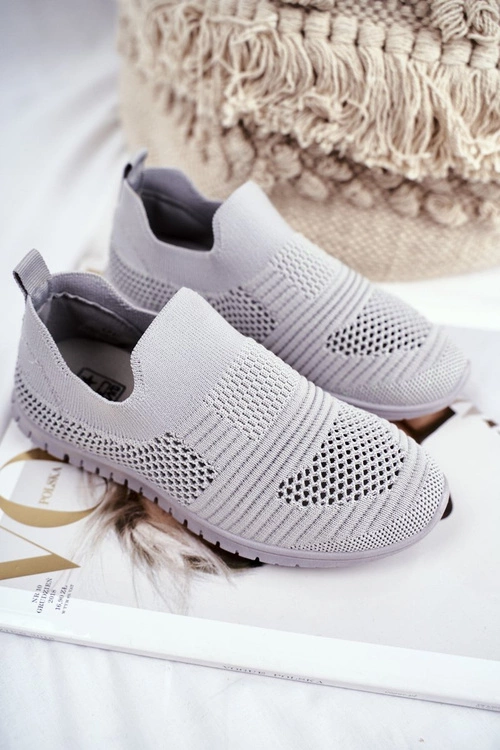 Dziecięce Sportowe Buty Slip-On Szare Bobi