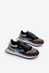 Sneakersy Męskie Big Star NN174322 Memory Foam System Brązowo-Czarne