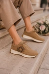 Sneakersy Damskie LOTTO 2401931U CALENTO Brązowe Panterka