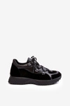 Skórzane Buty Sportowe Damskie M01/2 Zazoo Czarne