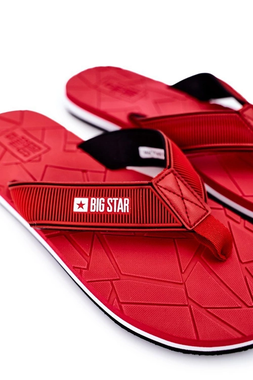 Męskie Klapki Japonki Big Star HH174819 Czerwone