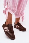 Sneakersy Damskie Czekoladowe Lurea