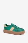 Zamszowe Sneakersy Damskie Big Star TT274163 Zielone
