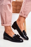 Eleganckie Damskie Mokasyny Vinceza 10570 Lakierowane Czarne