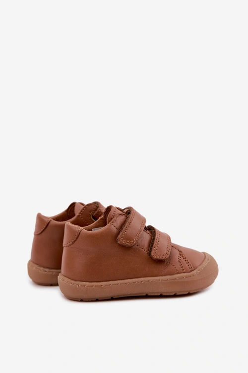 Skórzane Półbuty Trzewiki Barefoot Dziecięce Froddo G2130328-2 Camel