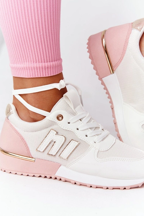 Damskie Sportowe Buty Sneakersy Biało-Różowe Maddie
