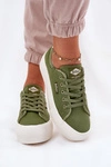 Trampki Damskie Na Platformie Lee Cooper LCW-25-31-3449L Zielone