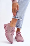 Damskie Lekkie Sneakersy Memory Foam System Big Star JJ274266 Różowe