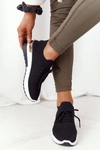 Sportowe Buty Sneakersy Na Koturnie Czarne Adeyla