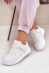 Buty Sportowe Sneakersy Damskie Z Eko Skóry Białe Telisiria