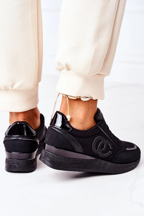 Damskie Sportowe Buty Sneakersy Czarne Under Control