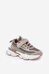 Sneakersy Buty Sportowe Dziecięce Na Rzep Khaki Ronivelle