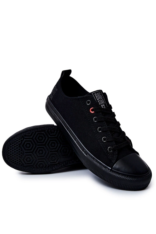 Męskie Materiałowe Trampki BIG STAR JJ174003 Czarne