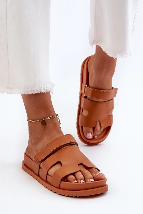 Klasyczne Klapki Damskie Camel Molie