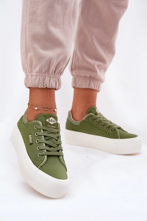 Trampki Damskie Na Platformie Lee Cooper LCW-25-31-3449L Zielone