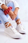 Damskie Tenisówki Materiałowe Cross Jeans JJ2R4050C Białe